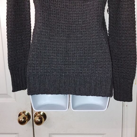 Old Navy gray sweater hoodie wool angor blend   Sz M - Picture 5 of 7